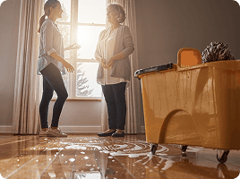 Wet or slippery floors